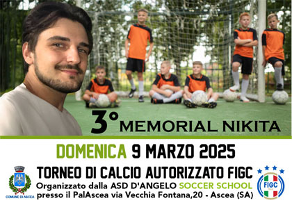 In arrivo il 3° Memorial Nikita – Insieme per Nikita APS